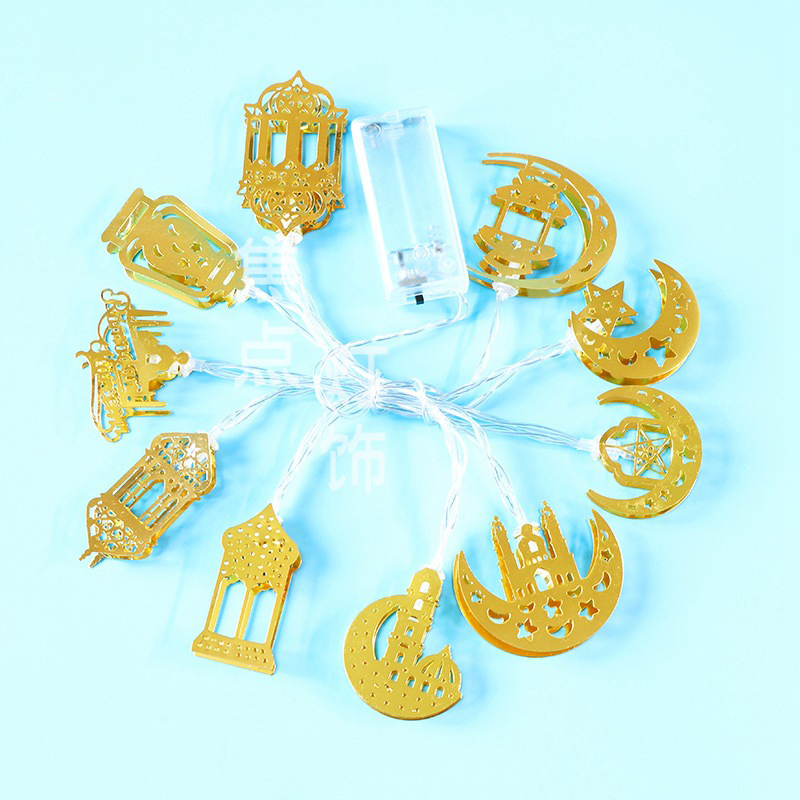 Colourful Led Fairy Lights - Decorative Lights with Moon and Lantern Motifs for the Home and Garden