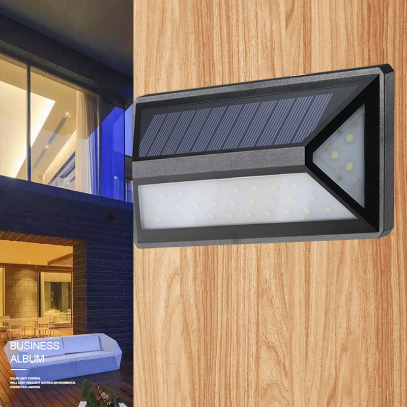 Modern Solar LED Outdoor Wall Light – Waterproof Façade Lighting with Motion Sensor