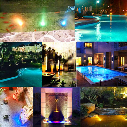 Remote-Controlled Underwater LED Light – RGB Multicolor Pool and Pond Lighting for Bathrooms
