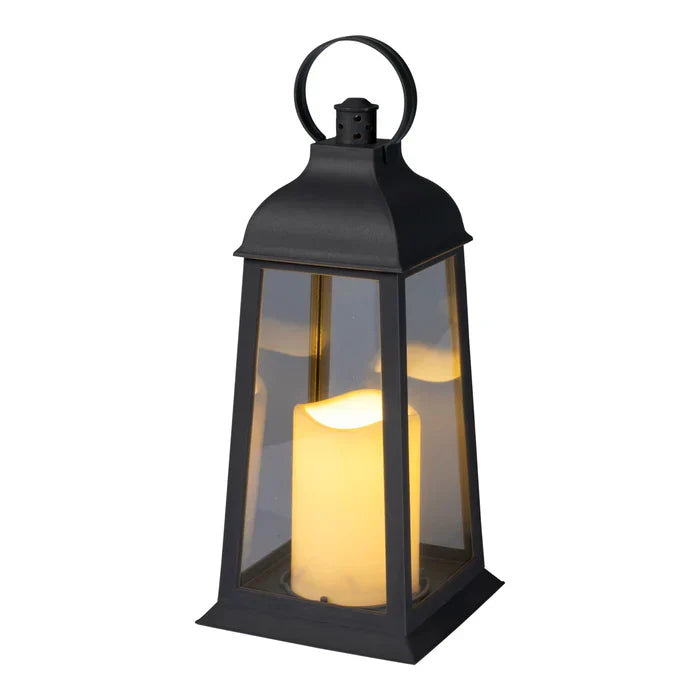 Set of 2 LED Lanterns with Realistic Flickering Candles – Perfect for Indoor and Outdoor Use