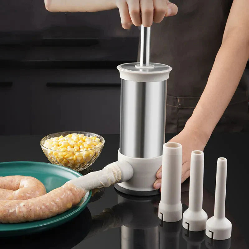 Stainless Steel Manual Sausage Stuffer for Homemade Sausages