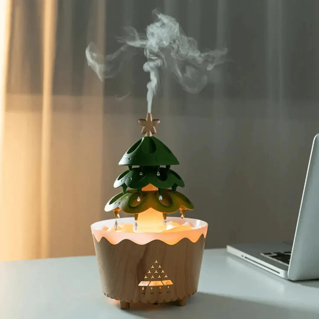 LED Christmas Tree Aroma Diffuser for Festive Relaxation and Ambiance