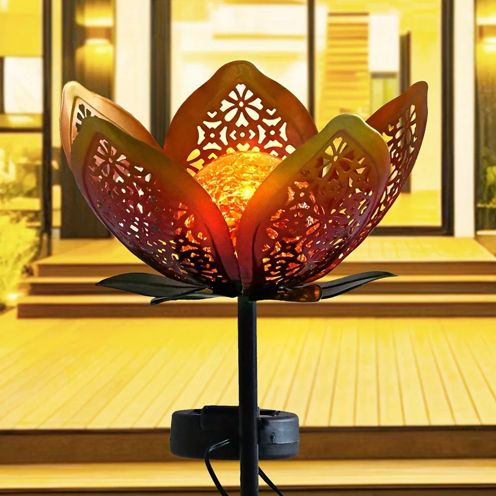 Solar LED Lotus Flower Garden Light – Decorative Outdoor Lighting for Yard and Patio