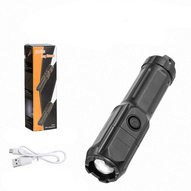 Rechargeable LED Torch with Zoom – Powerful USB Camping Light