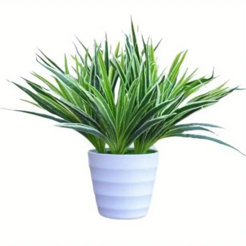 Lifelike Artificial Grass Plant in Pot – Decorative Greenery for Home and Office Décor