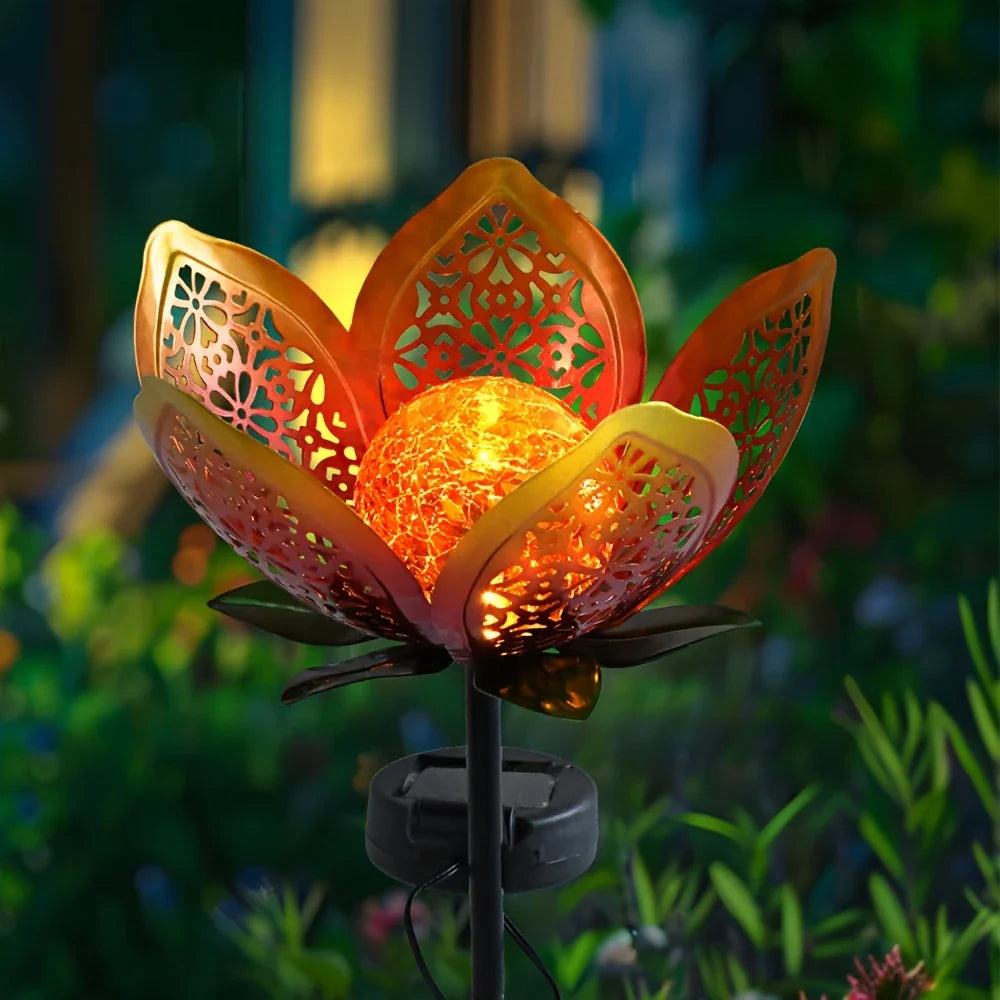 Solar LED Lotus Flower Garden Light – Decorative Outdoor Lighting for Yard and Patio