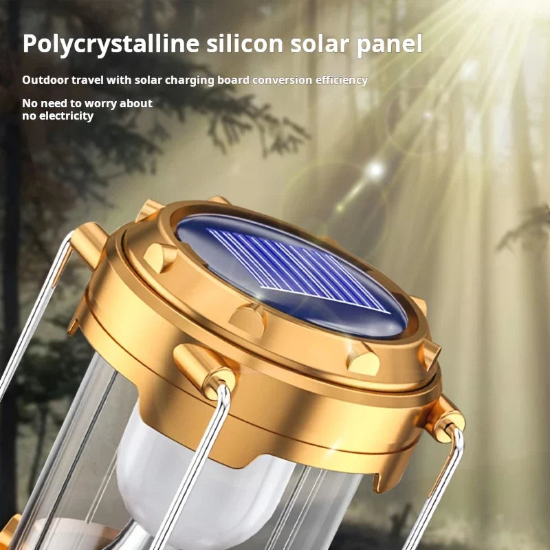 Solar-Powered Camping Lantern with USB Charging – Portable LED Light for Outdoor Adventures and Emergencies