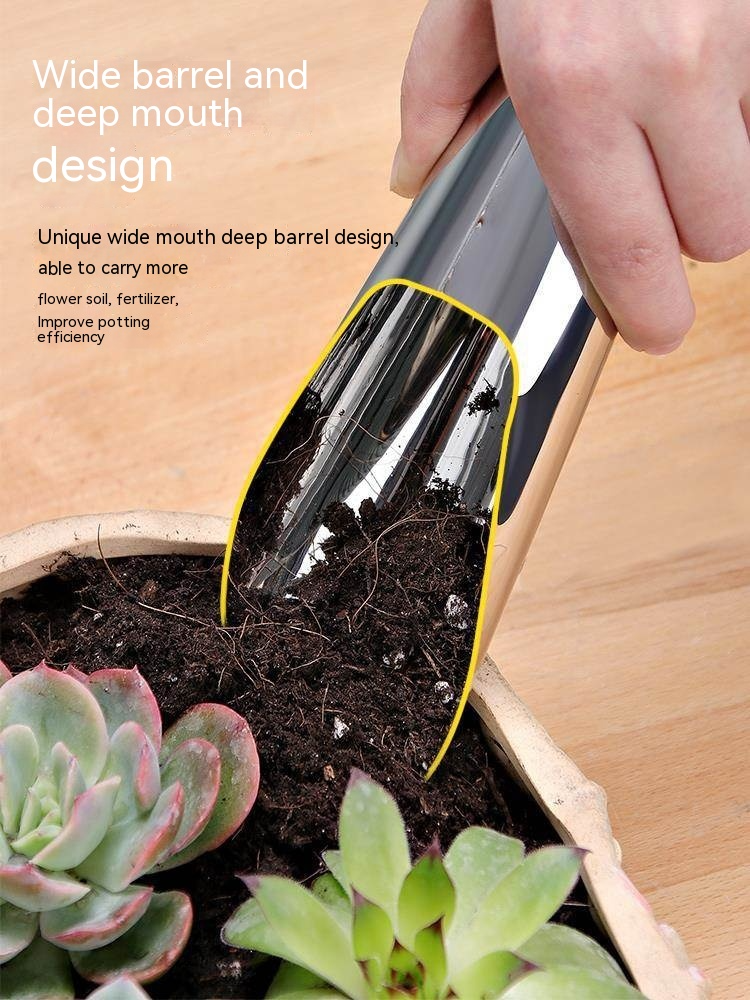 Durable Stainless Steel Planting Shovel – Strong Gardening Tool for Soil and Pots