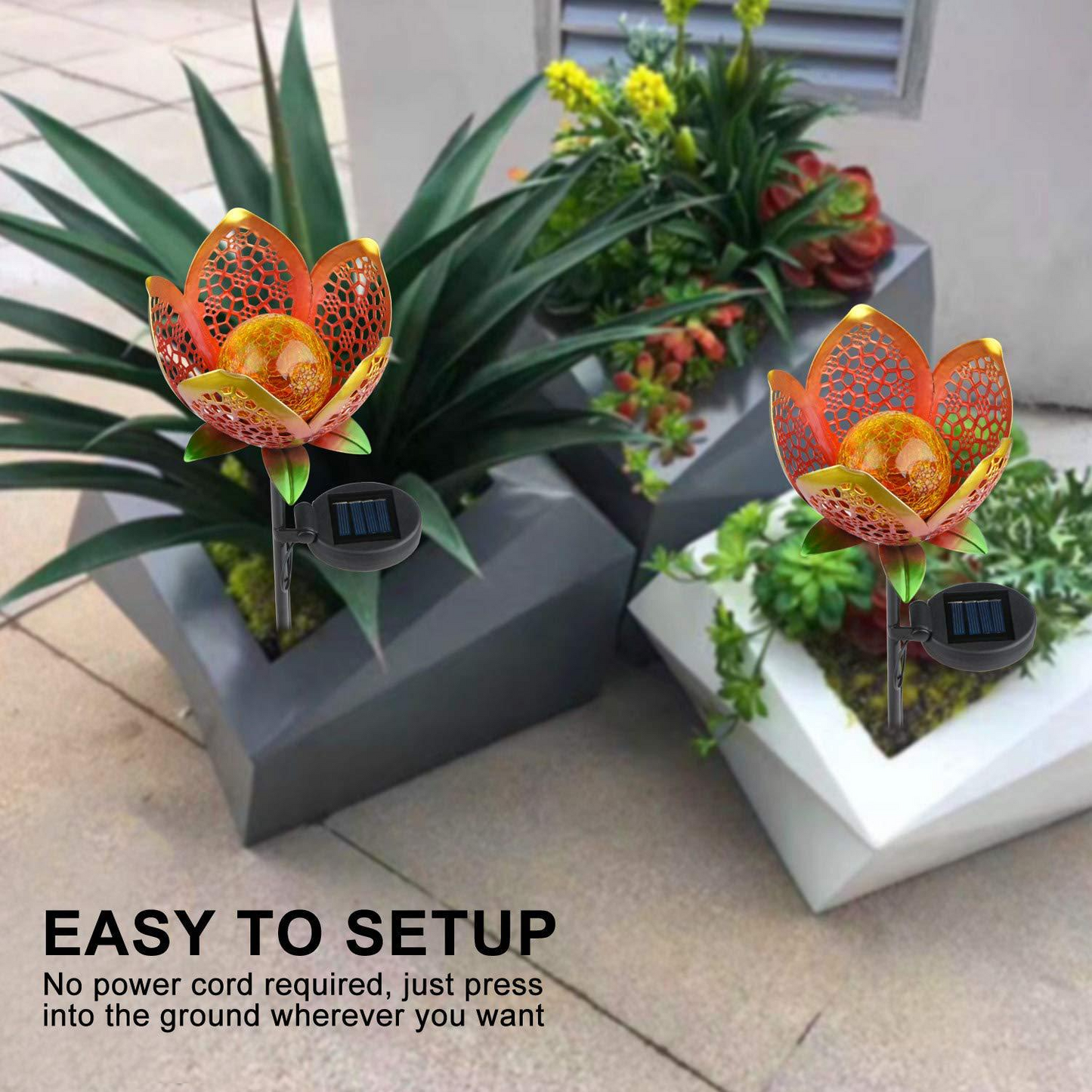 Solar LED Lotus Flower Garden Light – Decorative Outdoor Lighting for Yard and Patio