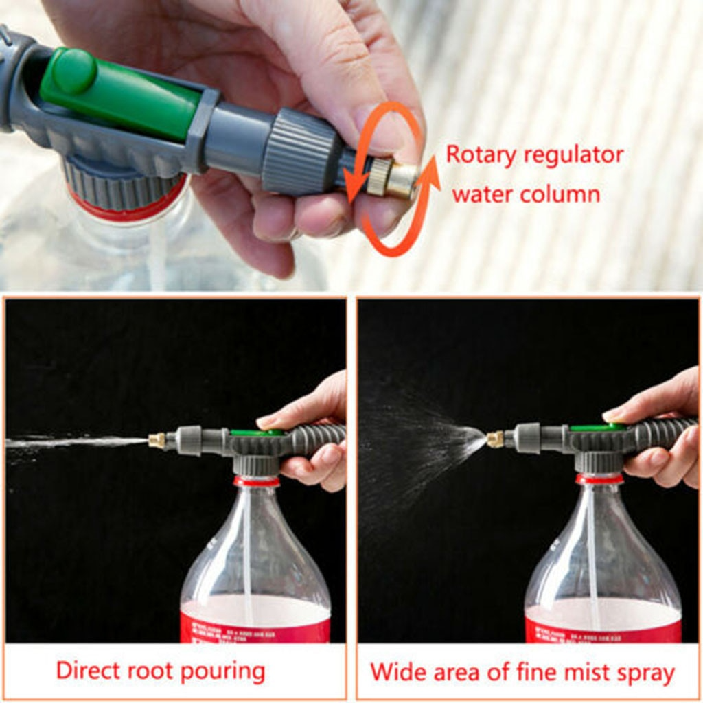 High-Pressure Bottle Garden Sprayer - Universal Nozzle for Watering and Cleaning
