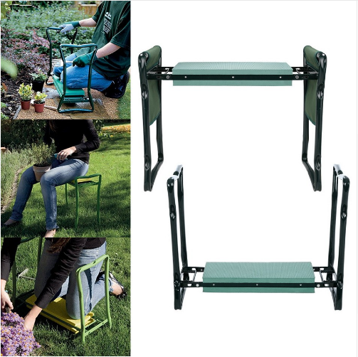 Portable Garden Seat with Storage Bag – Foldable Workbench for Gardening Tasks