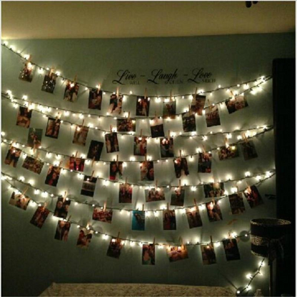 LED Photo Clip String Lights with Battery Power – Colour-Changing Lights for Displaying Photos and Decoration