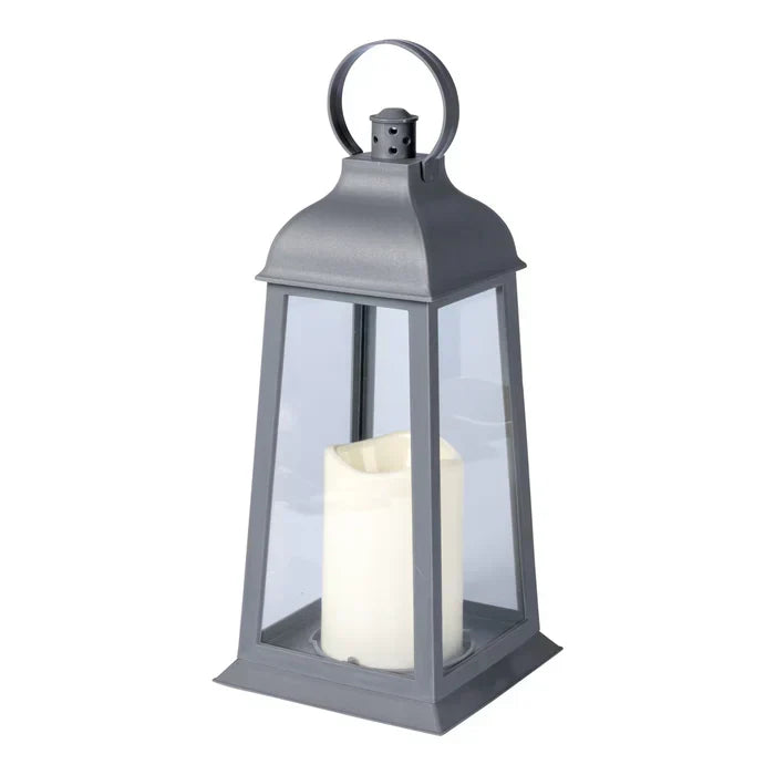 Set of 2 LED Lanterns with Realistic Flickering Candles – Perfect for Indoor and Outdoor Use