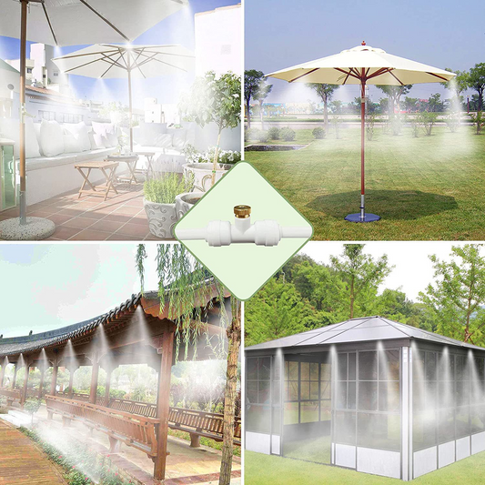 Cooling Misting System for Patio and Garden - Spray Kit for Parasols and Pavilions