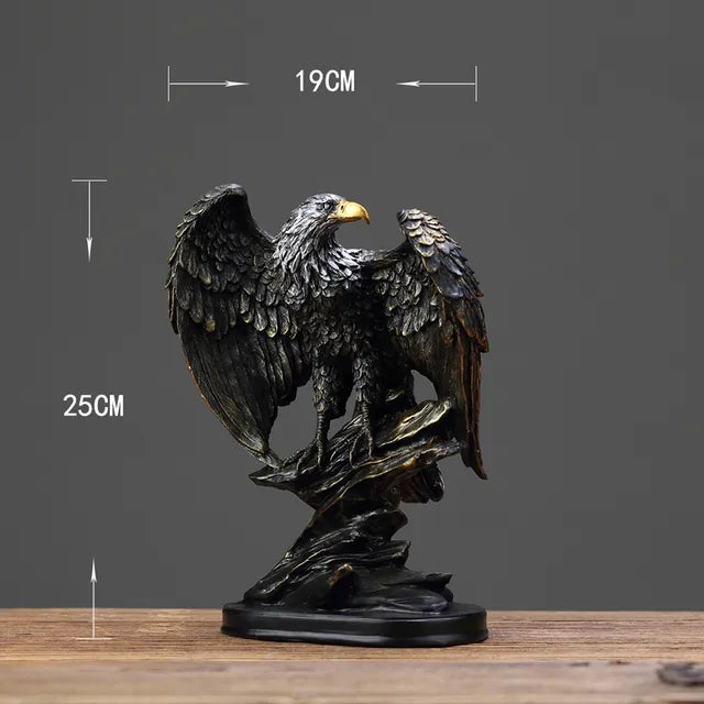 Bronze Eagle Figurine Sculpture
