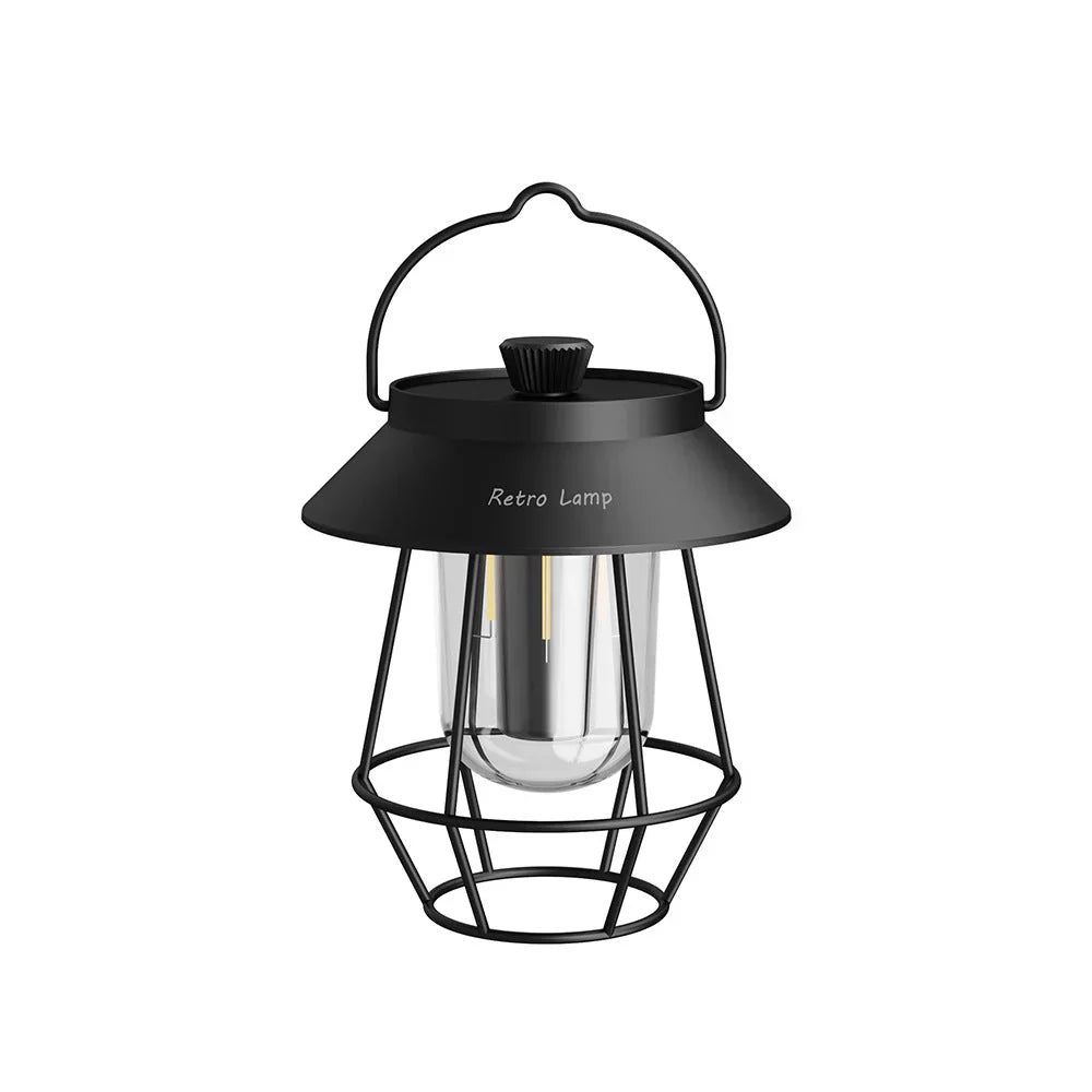Retro LED Camping Lantern – Portable Light for Indoor and Outdoor Use