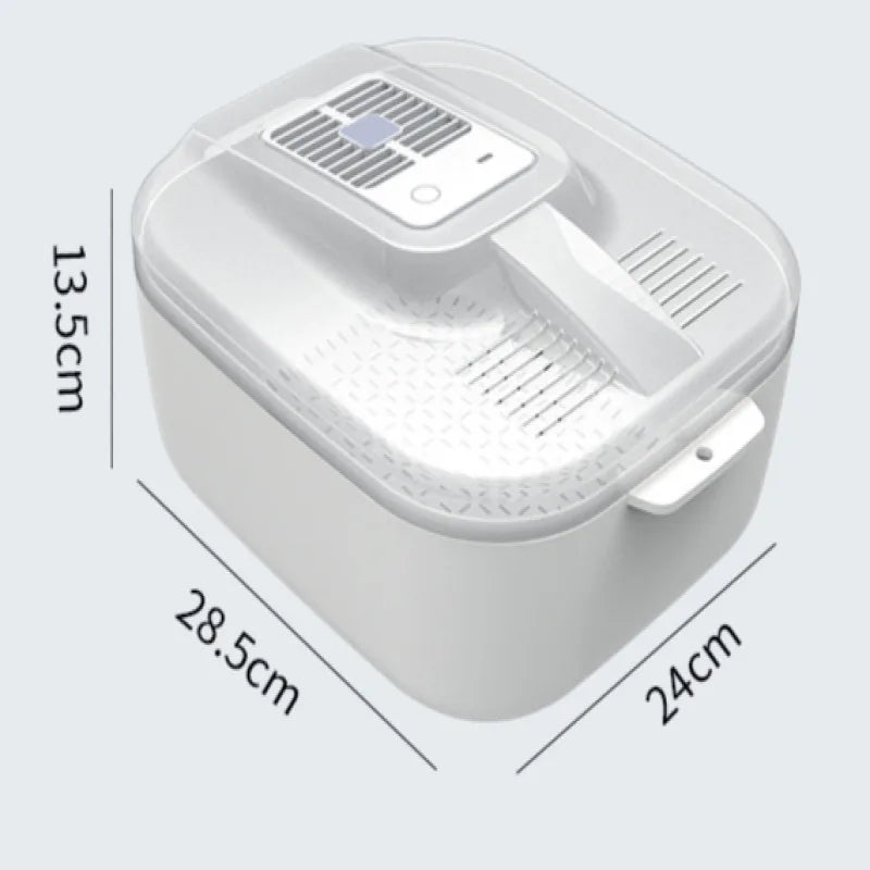 Multifunctional Food Washing Box - Automatic Cleaner with Draining Basket and Storage Lid