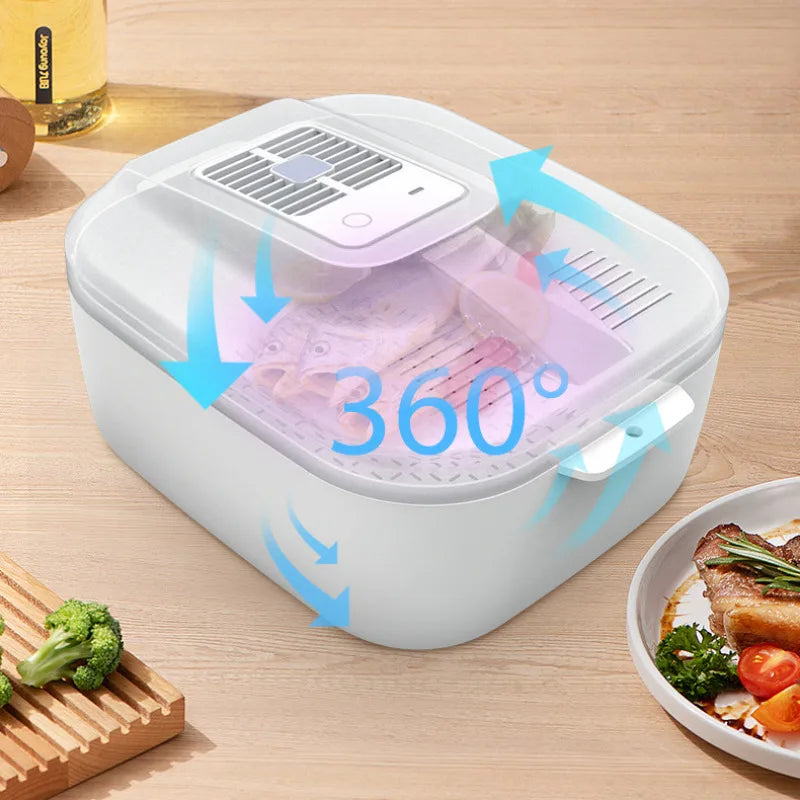 Multifunctional Food Washing Box - Automatic Cleaner with Draining Basket and Storage Lid