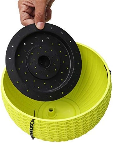 Woven Hanging Plant Basket with Chain - Perfect for Balcony and Garden Display