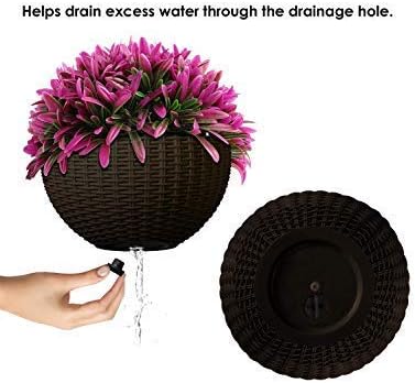 Woven Hanging Plant Basket with Chain - Perfect for Balcony and Garden Display