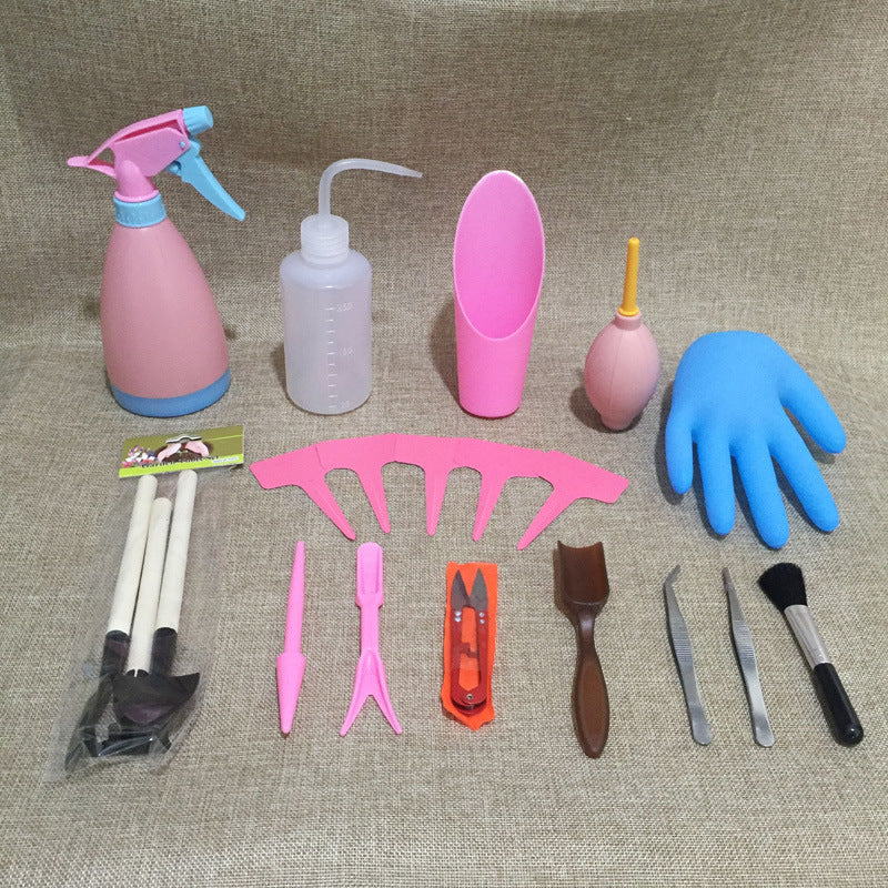 Mini Gardening Tool Kit for Succulents with Watering Bottle and Accessories