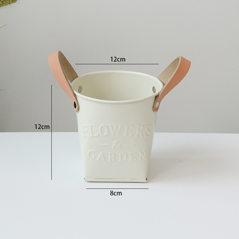 Stylish Plant Pots with Leather Handles – Decorative Flower Pots for Home and Garden Decor
