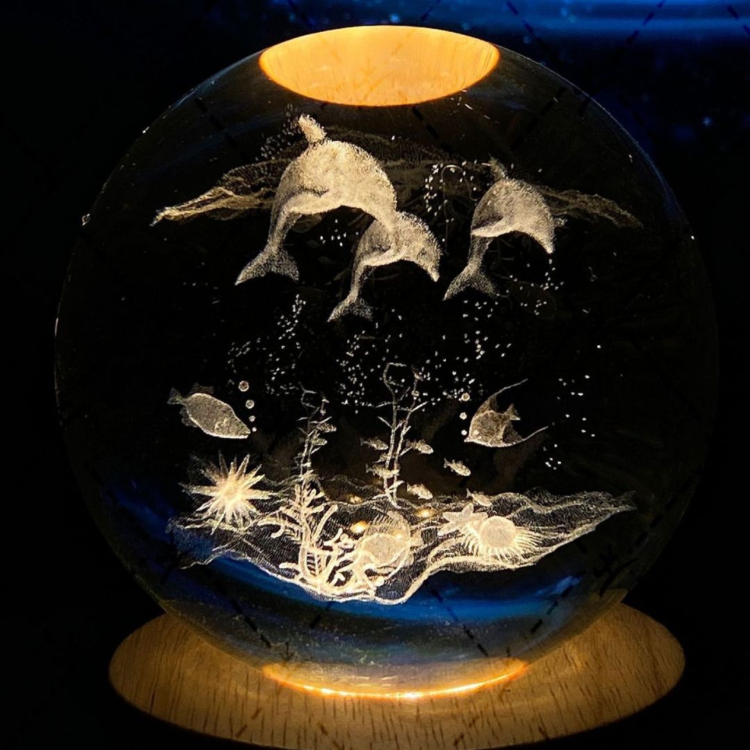 Glowing Moon Crystal Sphere