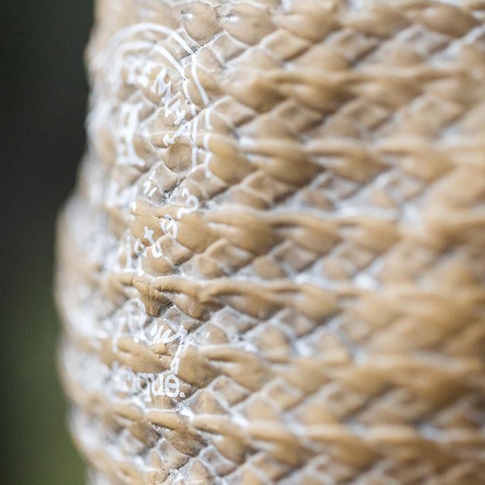 Ceramic Flower Pot with Woven Bag Look and Rope Handles – Decorative Planter for Home and Garden