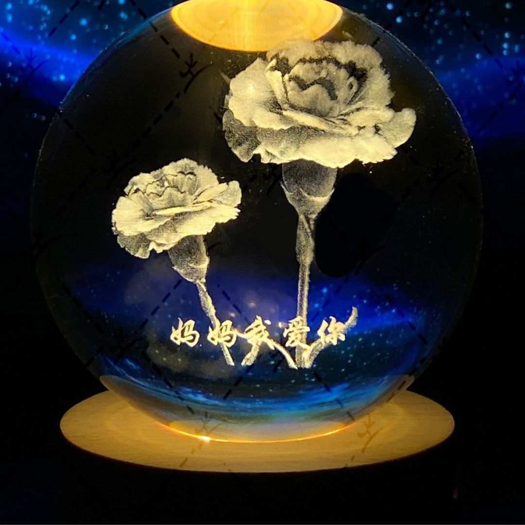 Glowing Moon Crystal Sphere