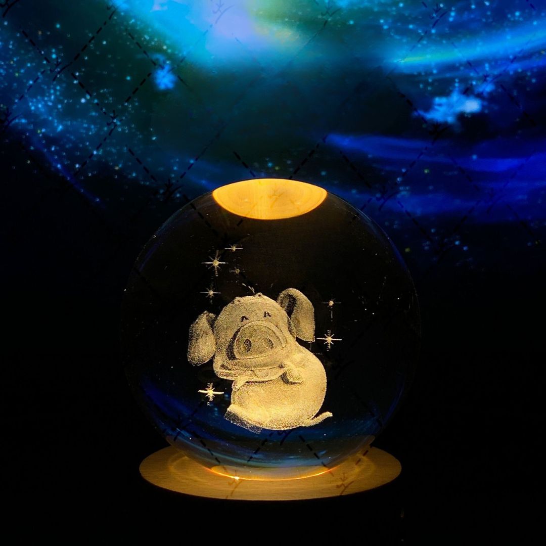 Glowing Moon Crystal Sphere