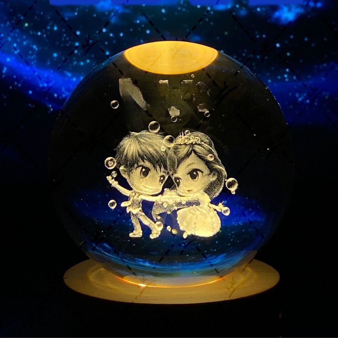 Glowing Moon Crystal Sphere