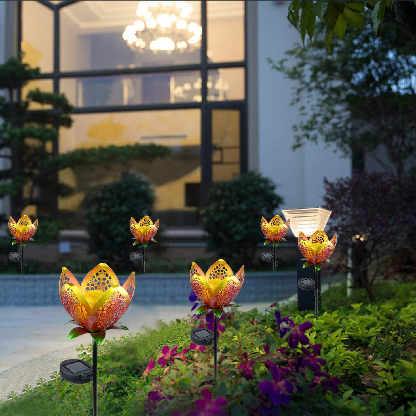 Solar LED Lotus Flower Garden Light – Decorative Outdoor Lighting for Yard and Patio