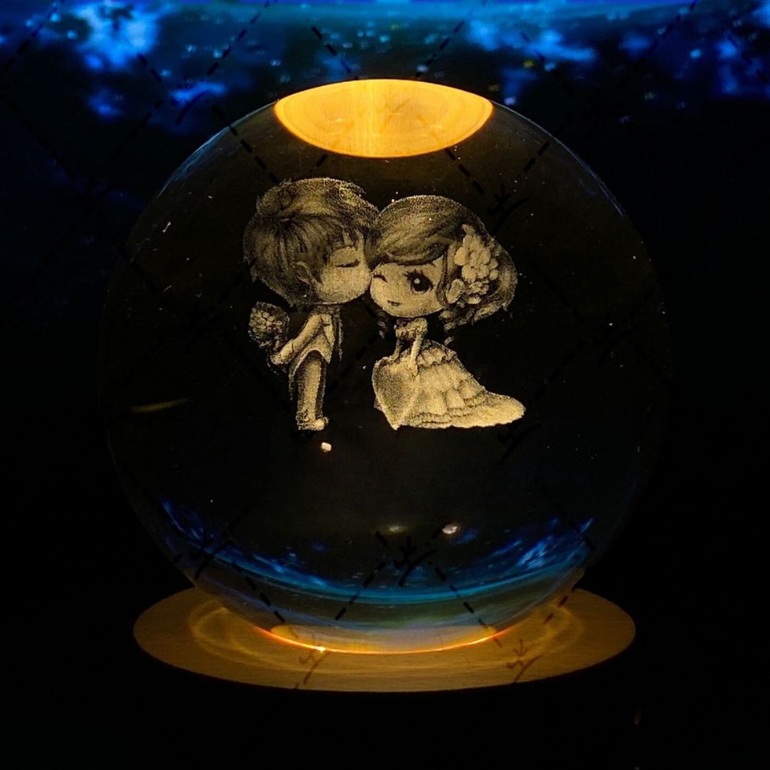 Glowing Moon Crystal Sphere