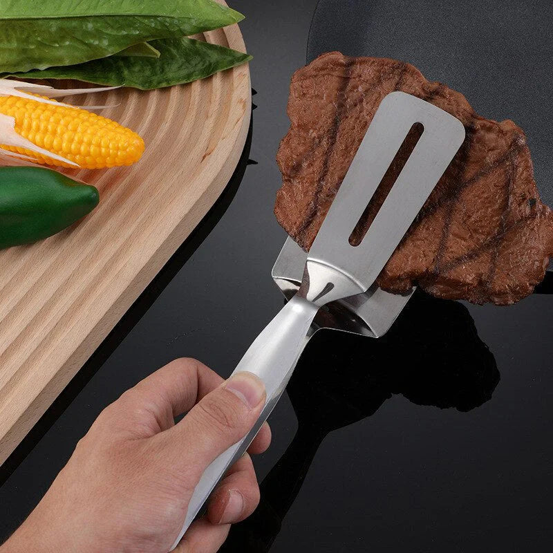 Stainless Steel Turner – Non-Slip Handle for Grilling