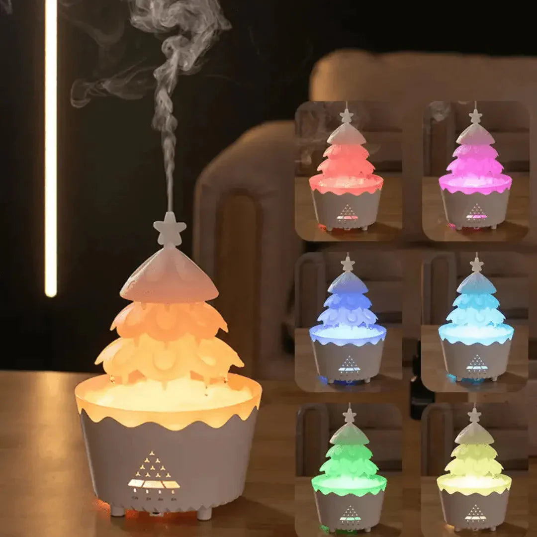 LED Christmas Tree Aroma Diffuser for Festive Relaxation and Ambiance