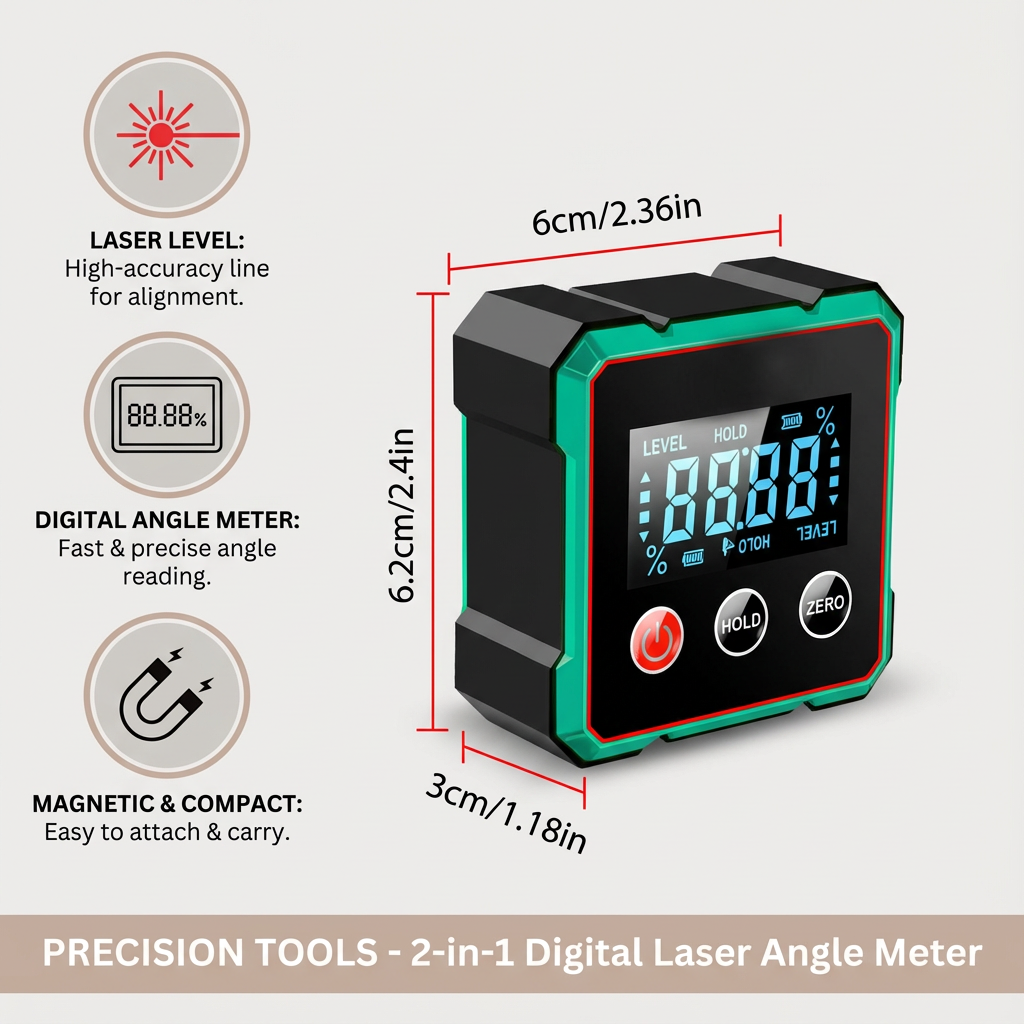 2-in-1 Digital Laser Angle Meter