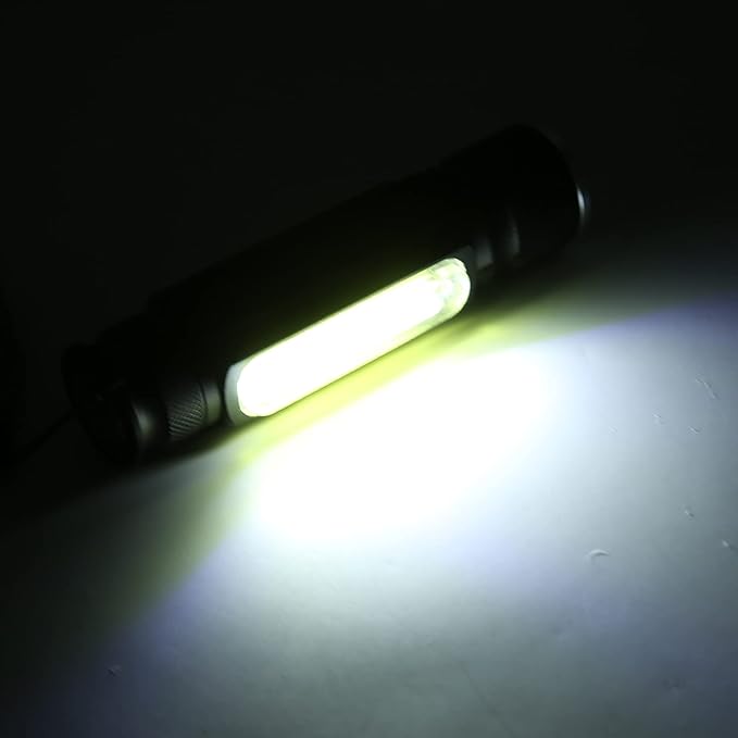 USB Rechargeable LED Flashlight – Magnetic Emergency Light with Strap for Easy Carrying