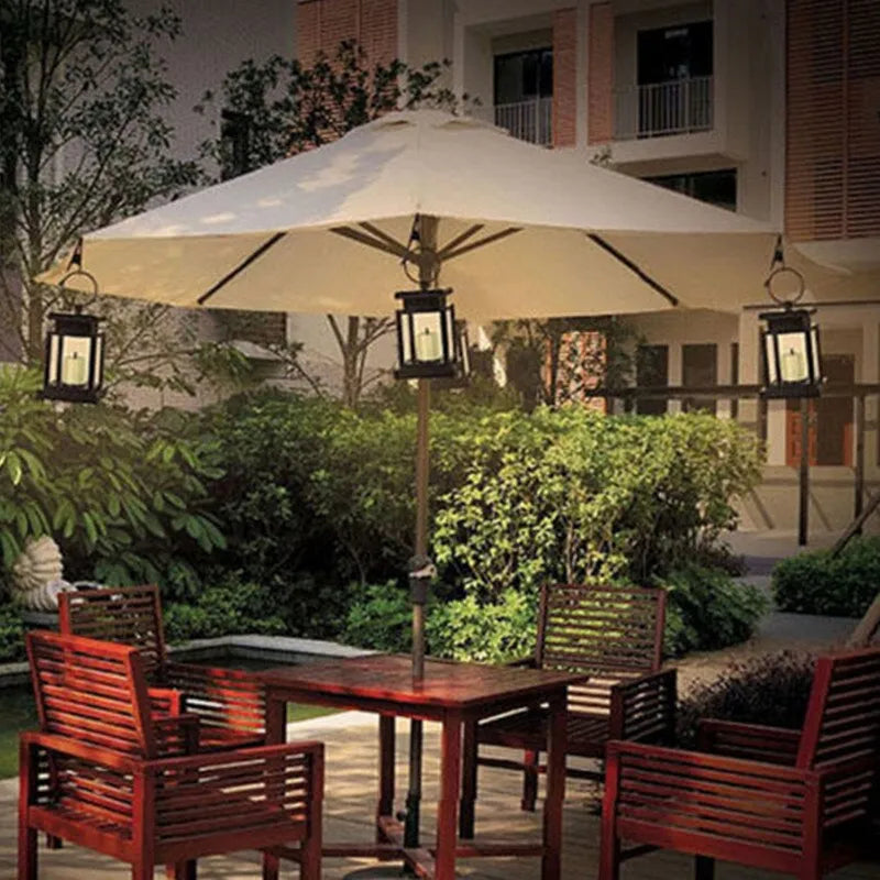 LED Solar Lantern with Candle Effect - Hanging Outdoor Lamp for Garden and Terrace Decoration