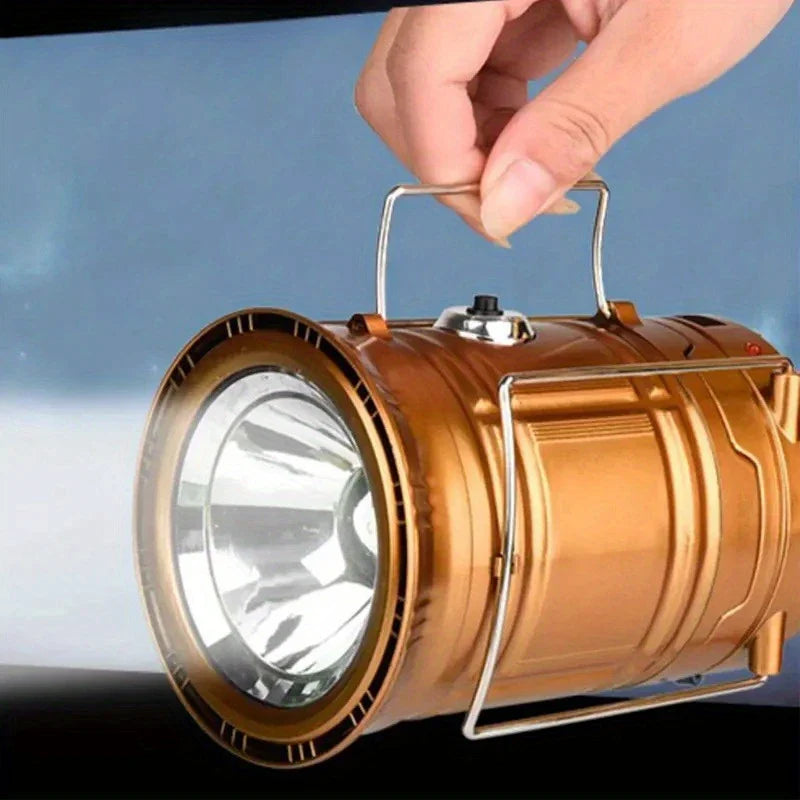 Solar-Powered Camping Lantern with USB Charging – Portable LED Light for Outdoor Adventures and Emergencies
