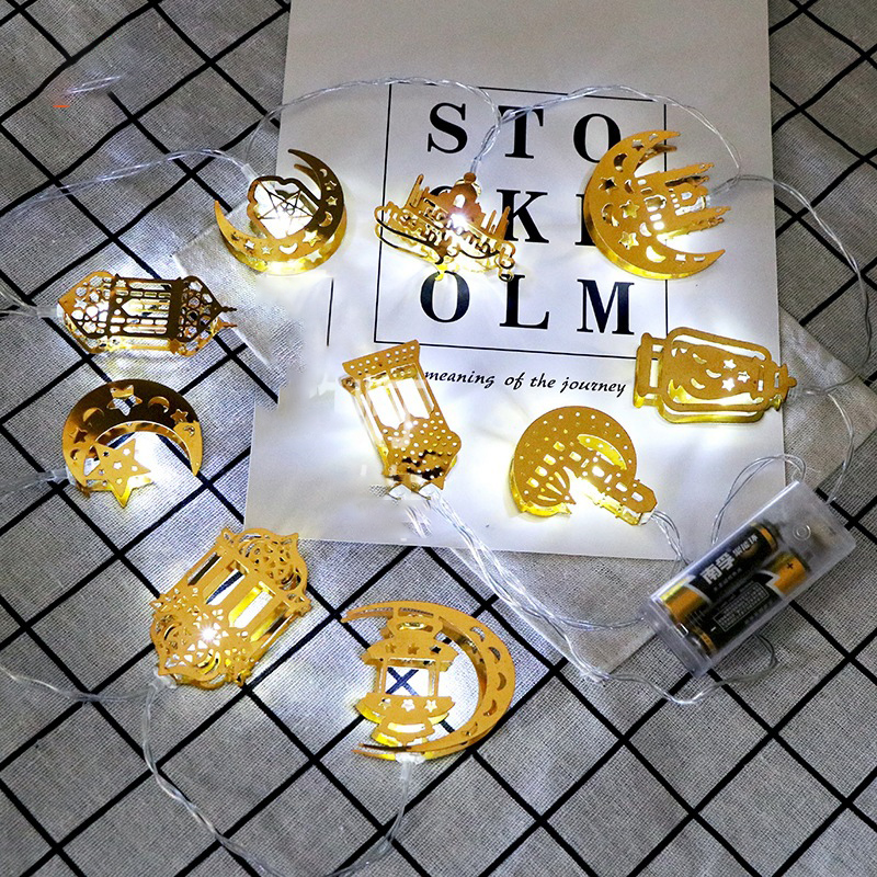 Colourful Led Fairy Lights - Decorative Lights with Moon and Lantern Motifs for the Home and Garden