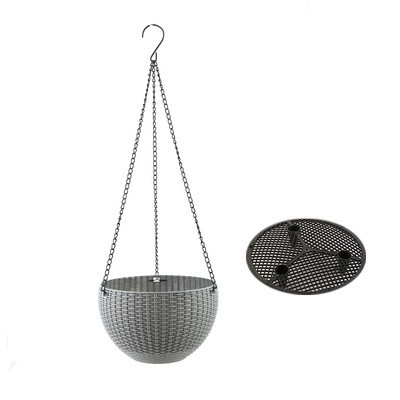 Woven Hanging Plant Basket with Chain - Perfect for Balcony and Garden Display