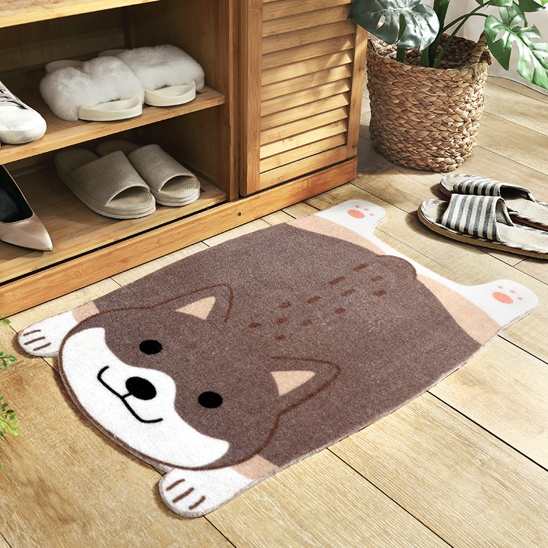 Adorable Animal Non-Slip Rug - Cute Pet Design for Kitchen, Bathroom, and Hallway