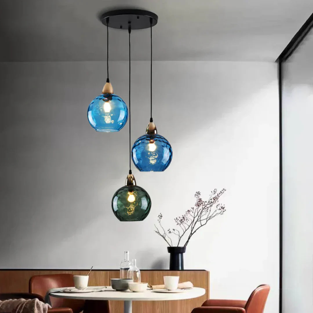 Modern Triple Glass Pendant Light