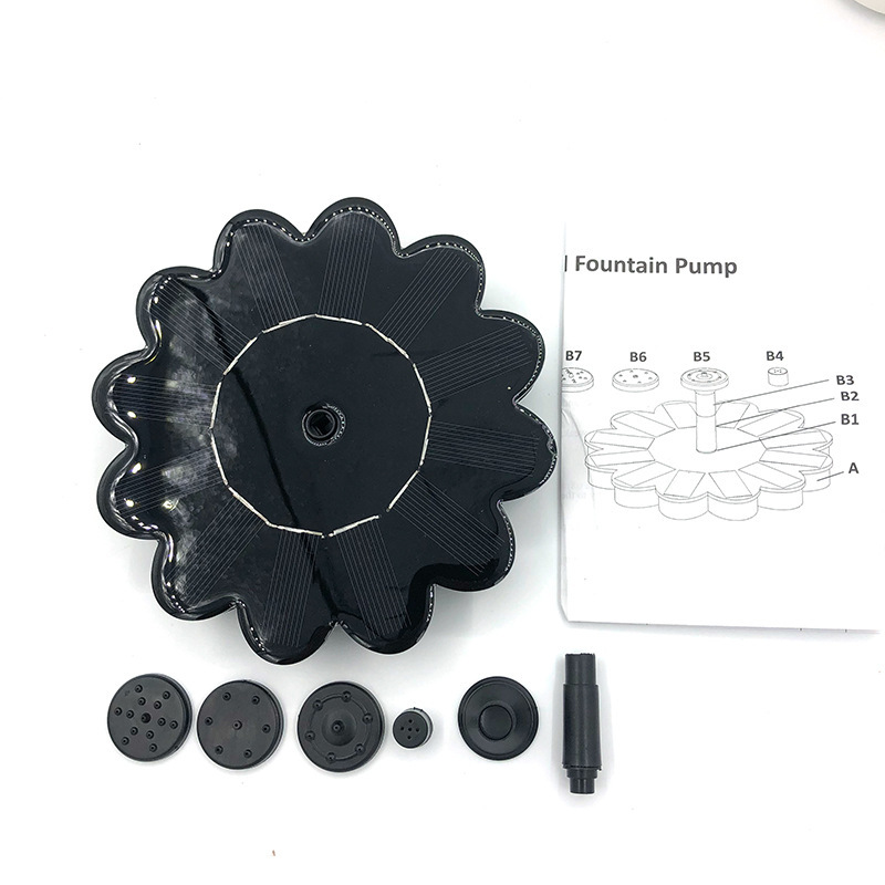 Solar-Powered Garden Fountain – Flower-Shaped Water Feature for Ponds and Pools