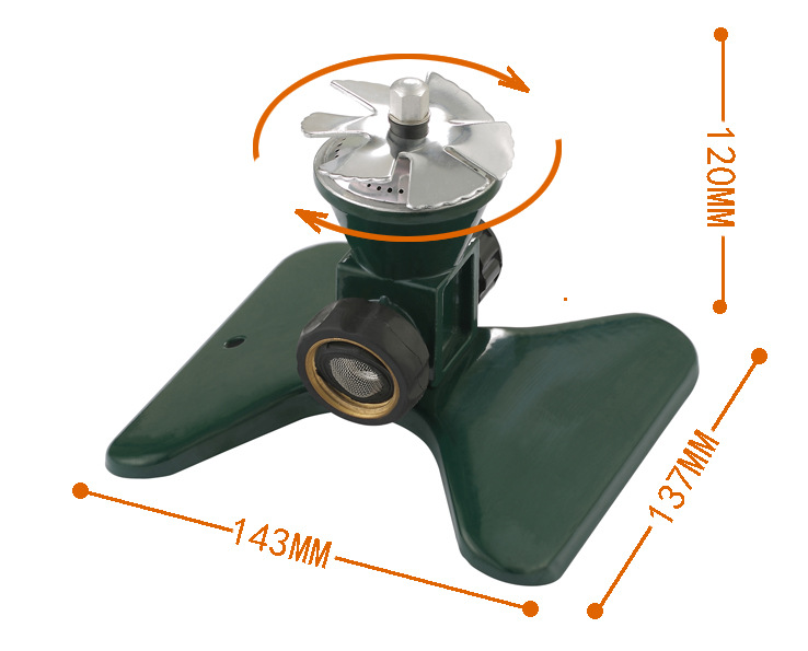360° Rotating Metal Lawn Sprinkler – Automatic Garden Irrigation System for Even Watering