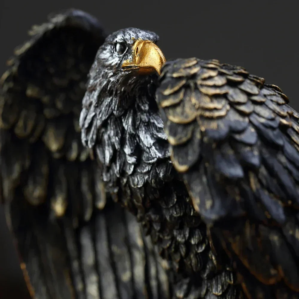 Bronze Eagle Figurine Sculpture