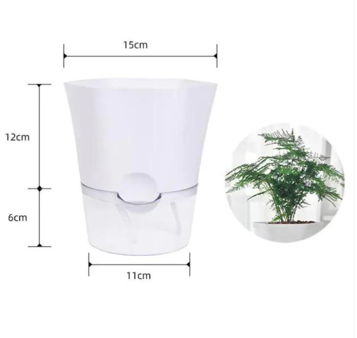 Self-Watering Flower Pot with Built-in Water Reservoir – Ideal for Houseplants