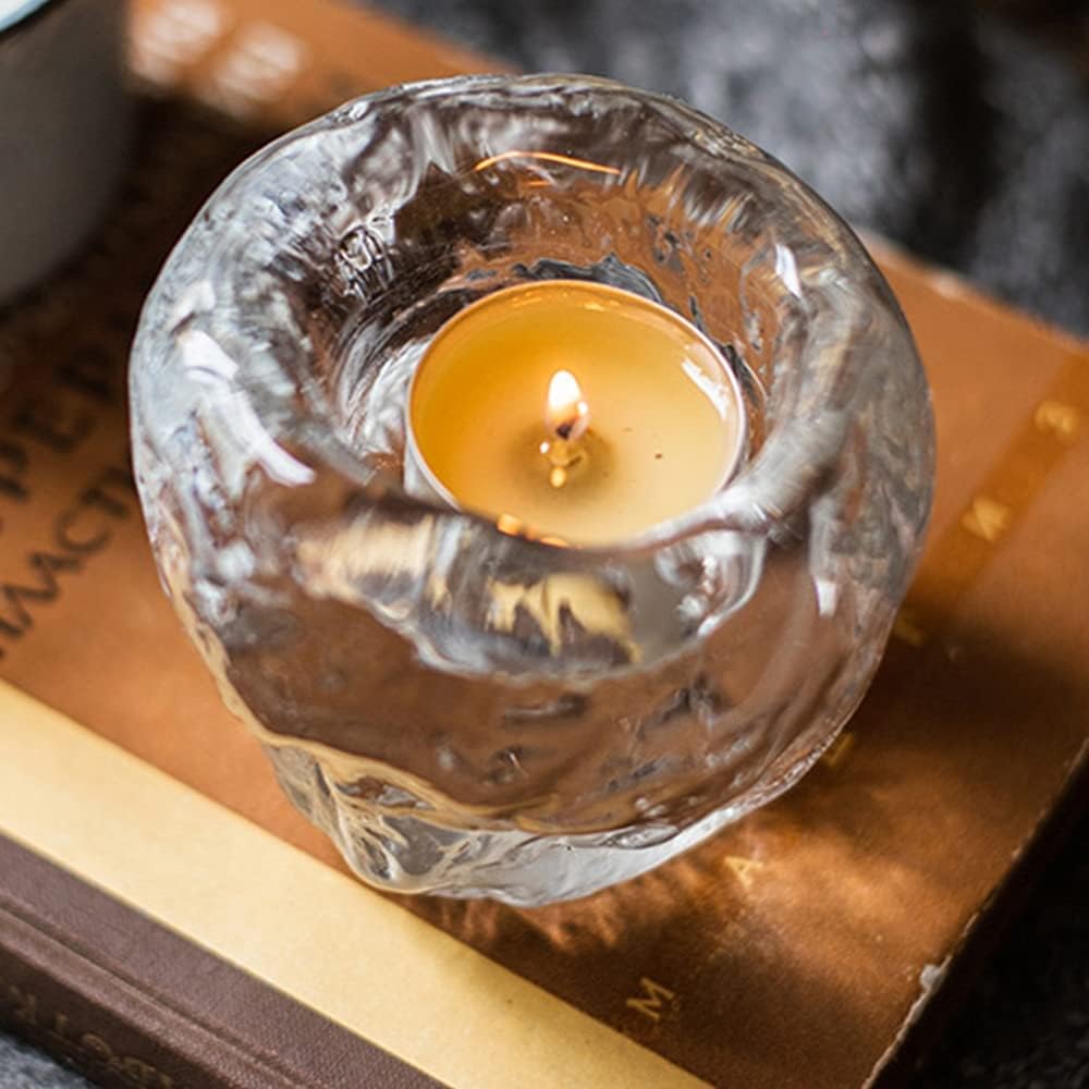 Clear Glass Tealight Holder – Elegant Candle Holder for Soft and Cosy Lighting