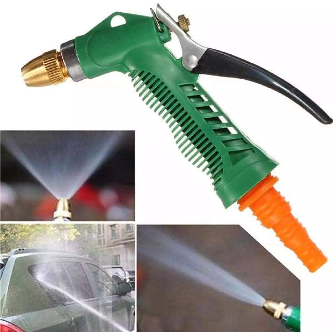 Adjustable High-Pressure Garden Hose Nozzle - Durable Copper Head for Strong Water Flow