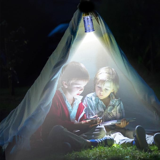 Solar-Powered Camping Lantern with USB Charging – Portable LED Light for Outdoor Adventures and Emergencies